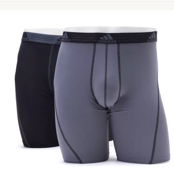 Adidas 2-Pack ClimaLite Sport Midway Briefs - Picture 2 of 2